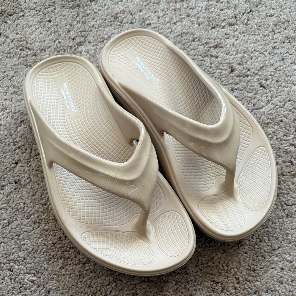 Project Cloud- Tan Flip-Flops